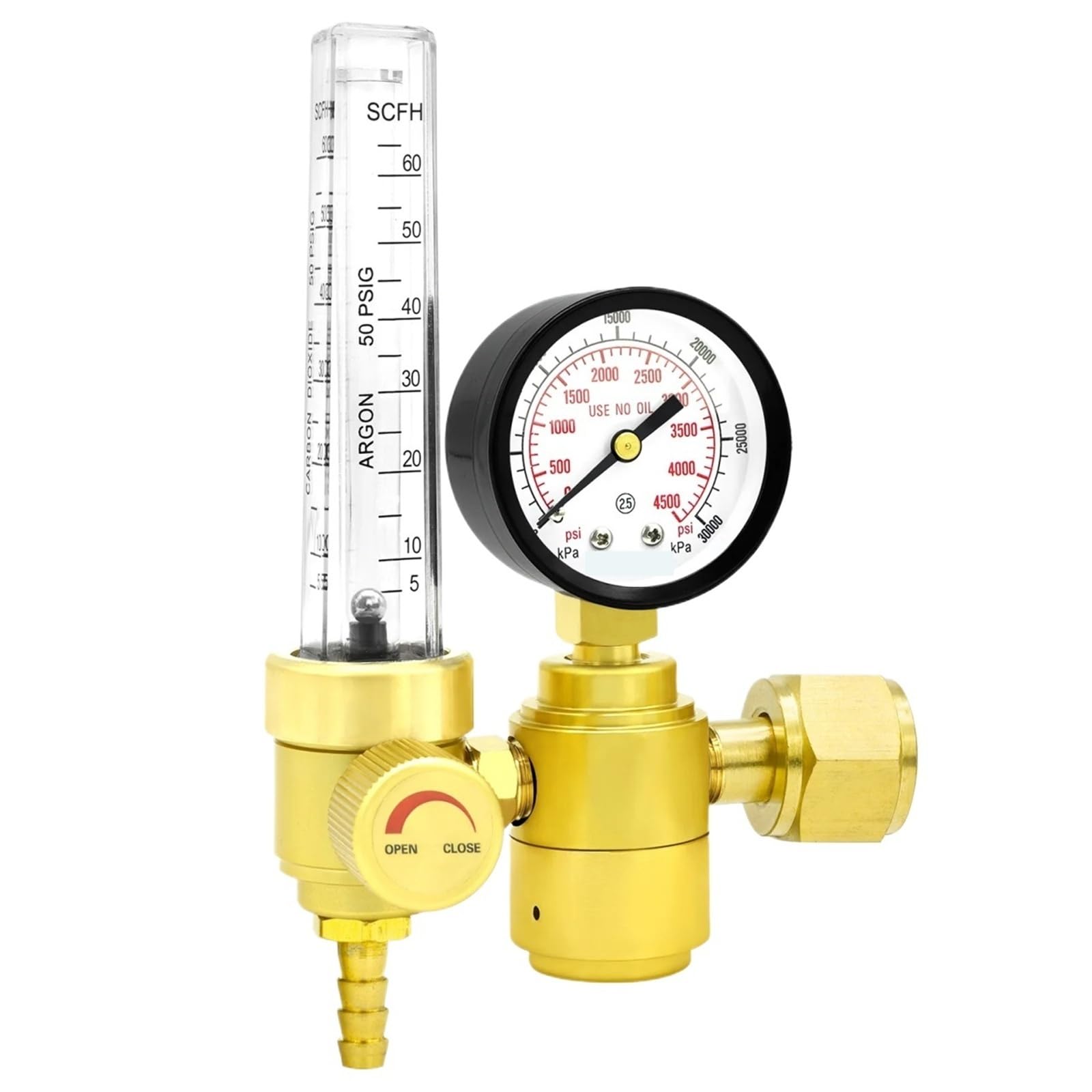 Trgyjgkf One Color Ar-121Y Standard Flow Meter Argon Pressure Reducing Valve 25Mpa High Gauge Head(G5 8 External Teeth)