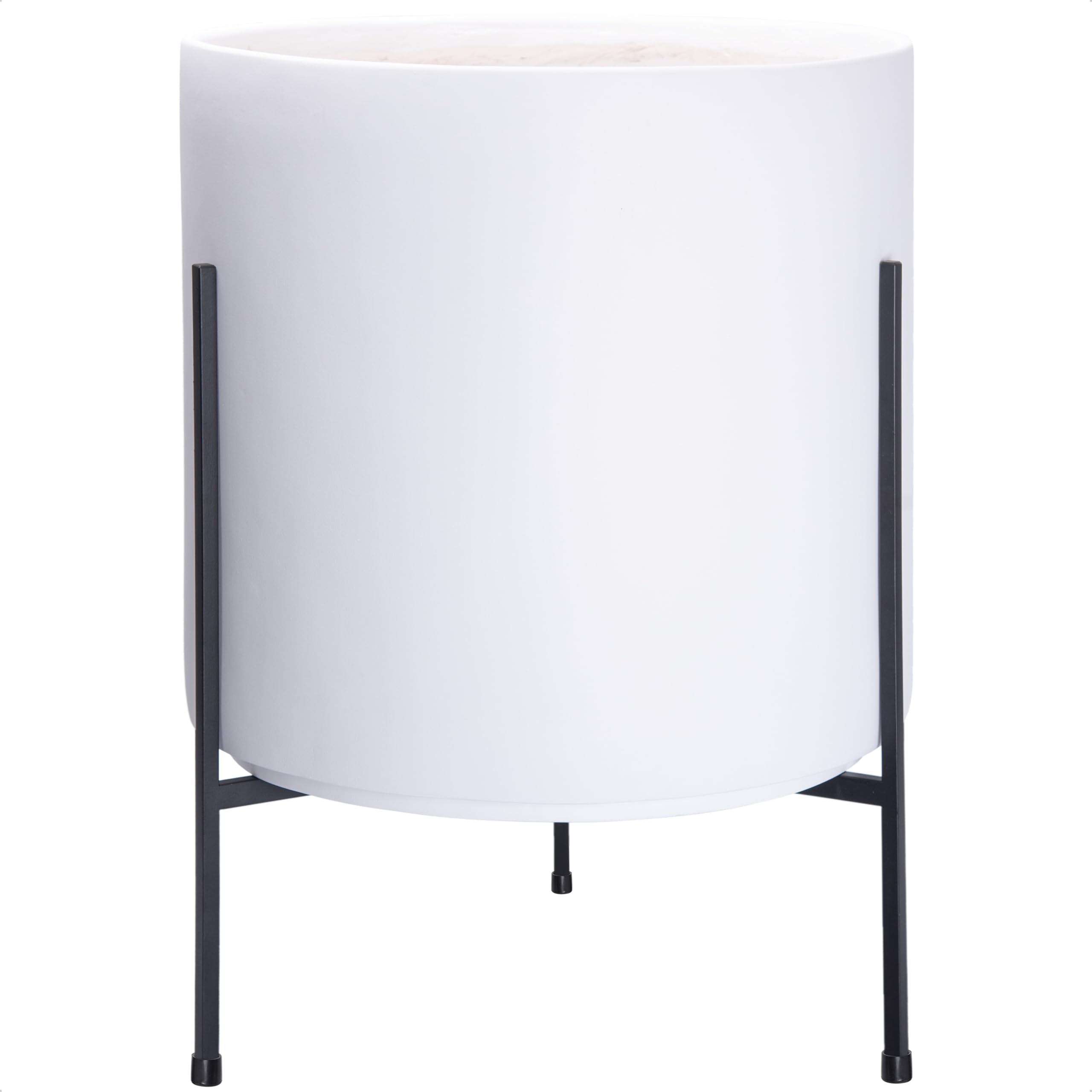 D'vine Dev Modern White Cylinder Planter