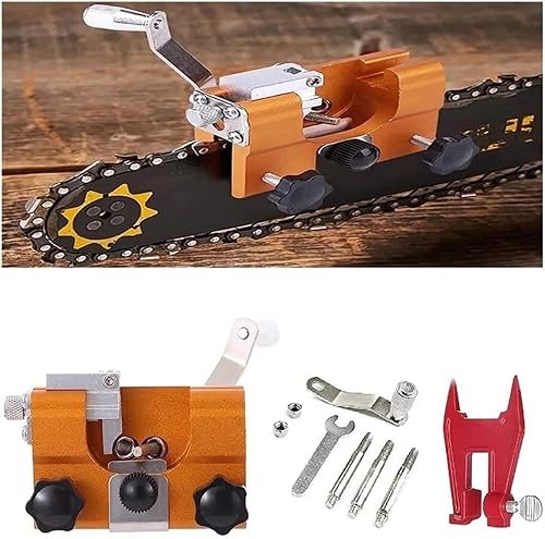 LIYYA Kit de afilado de cadena de mantenimiento de cadena de motosierra, incluye abrazadera fija, ligero y fácil de transportar, adecuado para todo