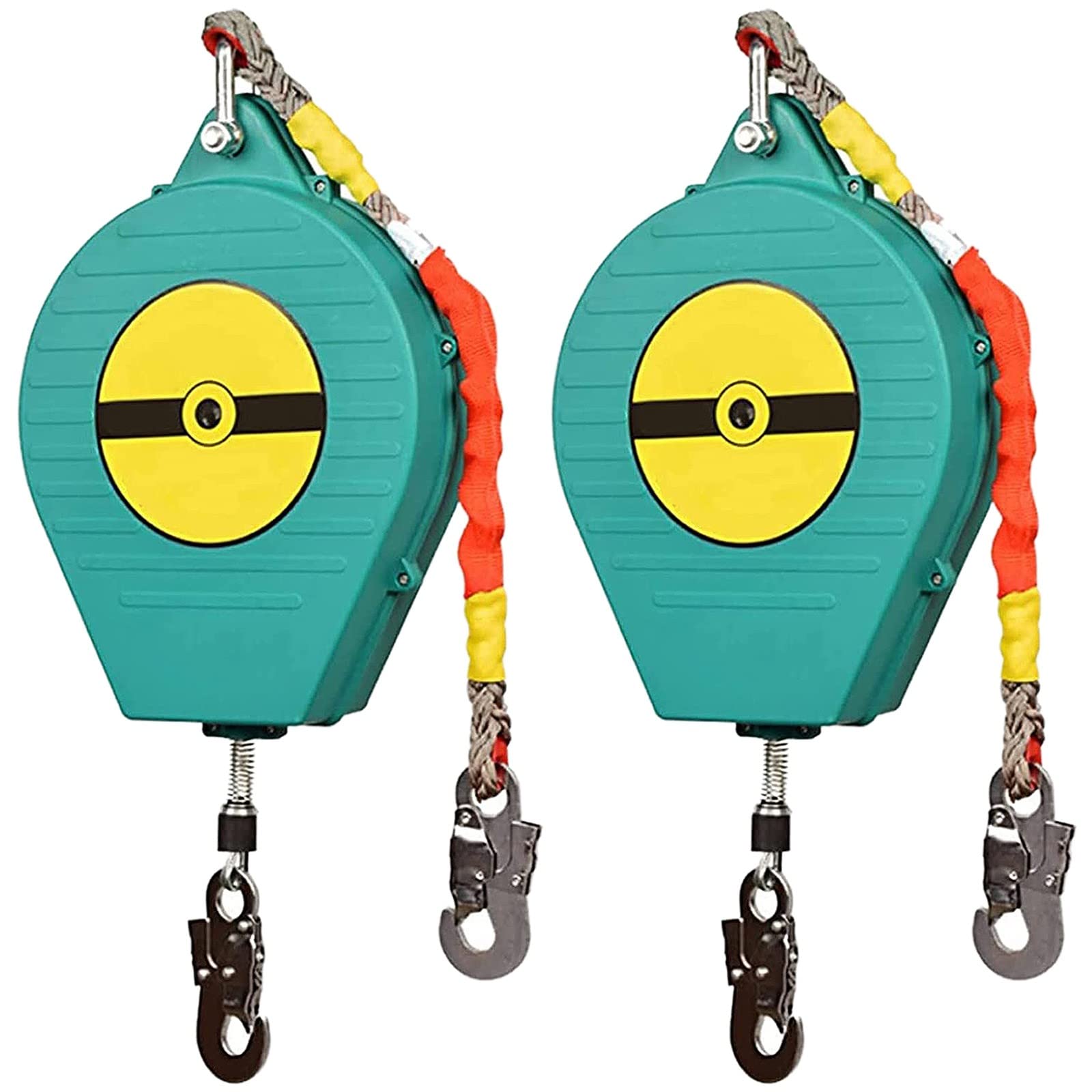 2pc Dispositivo Anticaidas Retractil, 3-20m Limitador de Caída Personal, Profesión Equipos Anticaídas Dispositivo para Techos y Construcción de Edificios, Carga:150kg