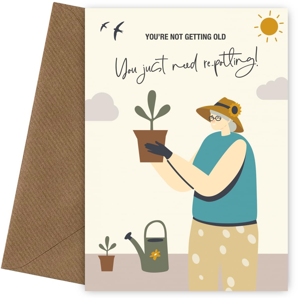 Funny Gardening Birthday Card | Floral Birthday Card - View #2