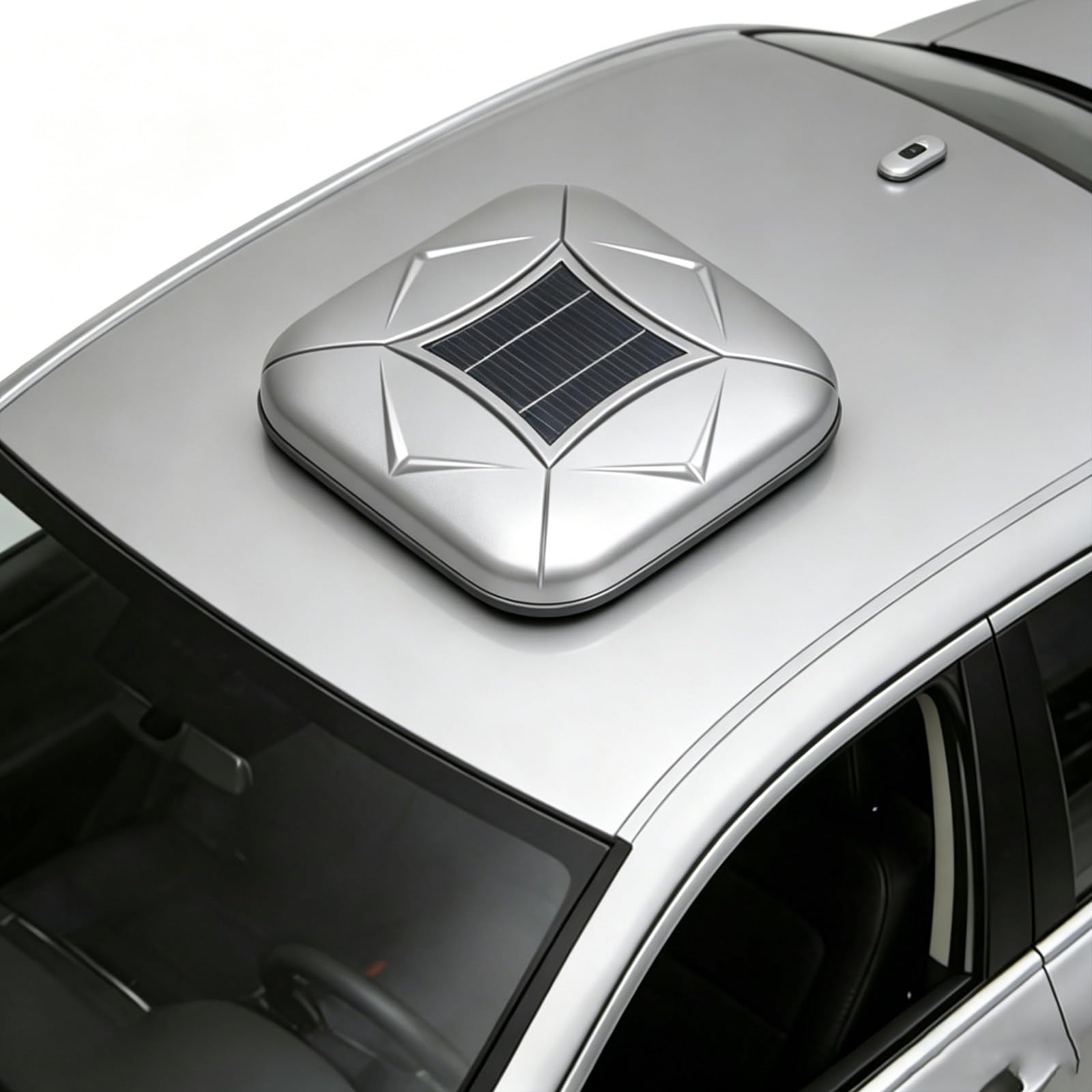 Sunseota Car Cover Solar Charging, Fully Automatic Outdoor Car Cover Portable Sun and Weather Shelter, Intelligent Remote Control Electric Shrinkage Car Window Covers Silver-3XL+