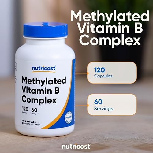 Miniatura 5 de Nutricost Complejo de vitamina B metilada 120 cápsulas - (60 porciones) Sin gluten