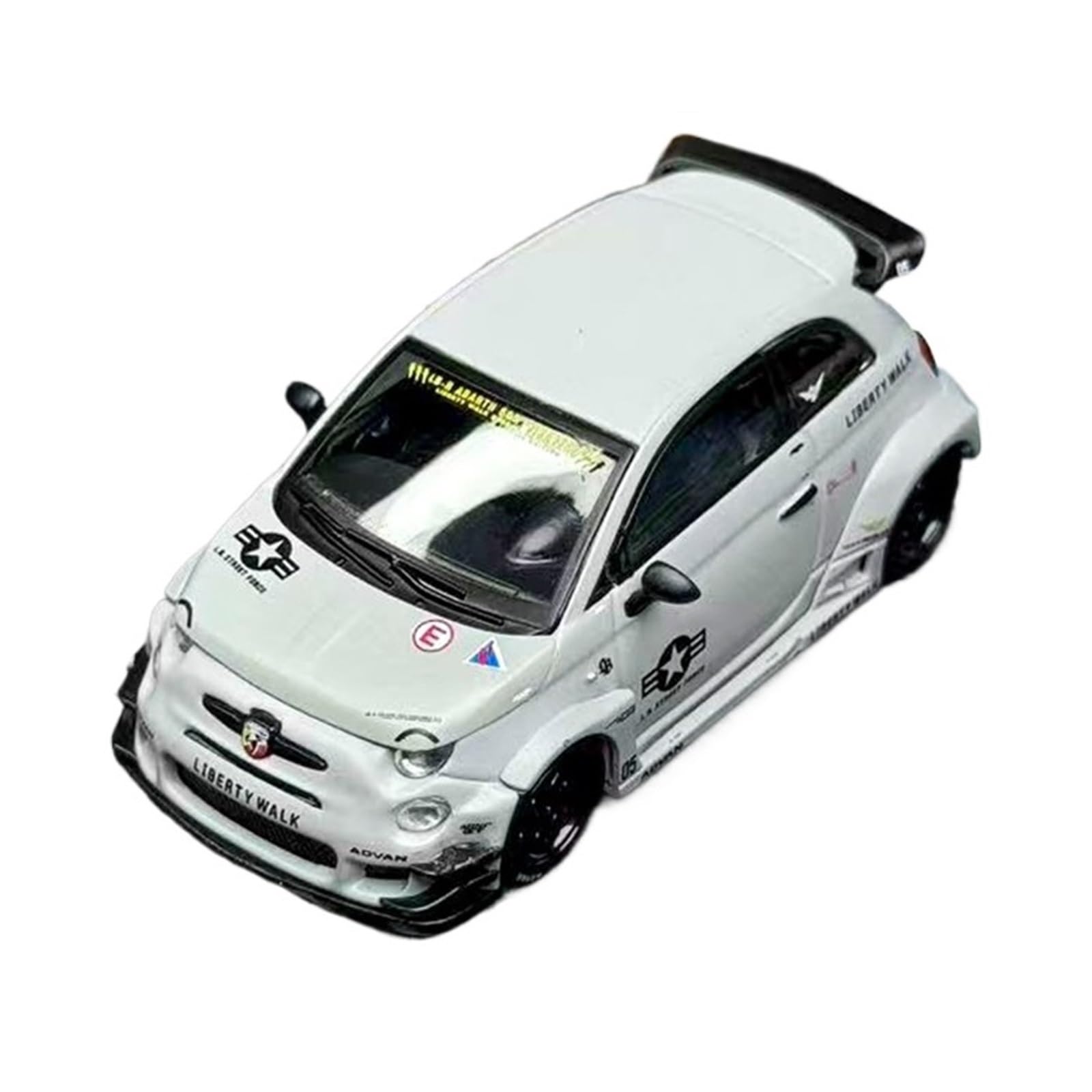 Metallo Scala Replica 1 64 Per #1064Fiat Abarth 595 LBWK Modello Di Auto In Lega Da Collezione Decorazione Tavolo Hobby Veicoli Giochi Set