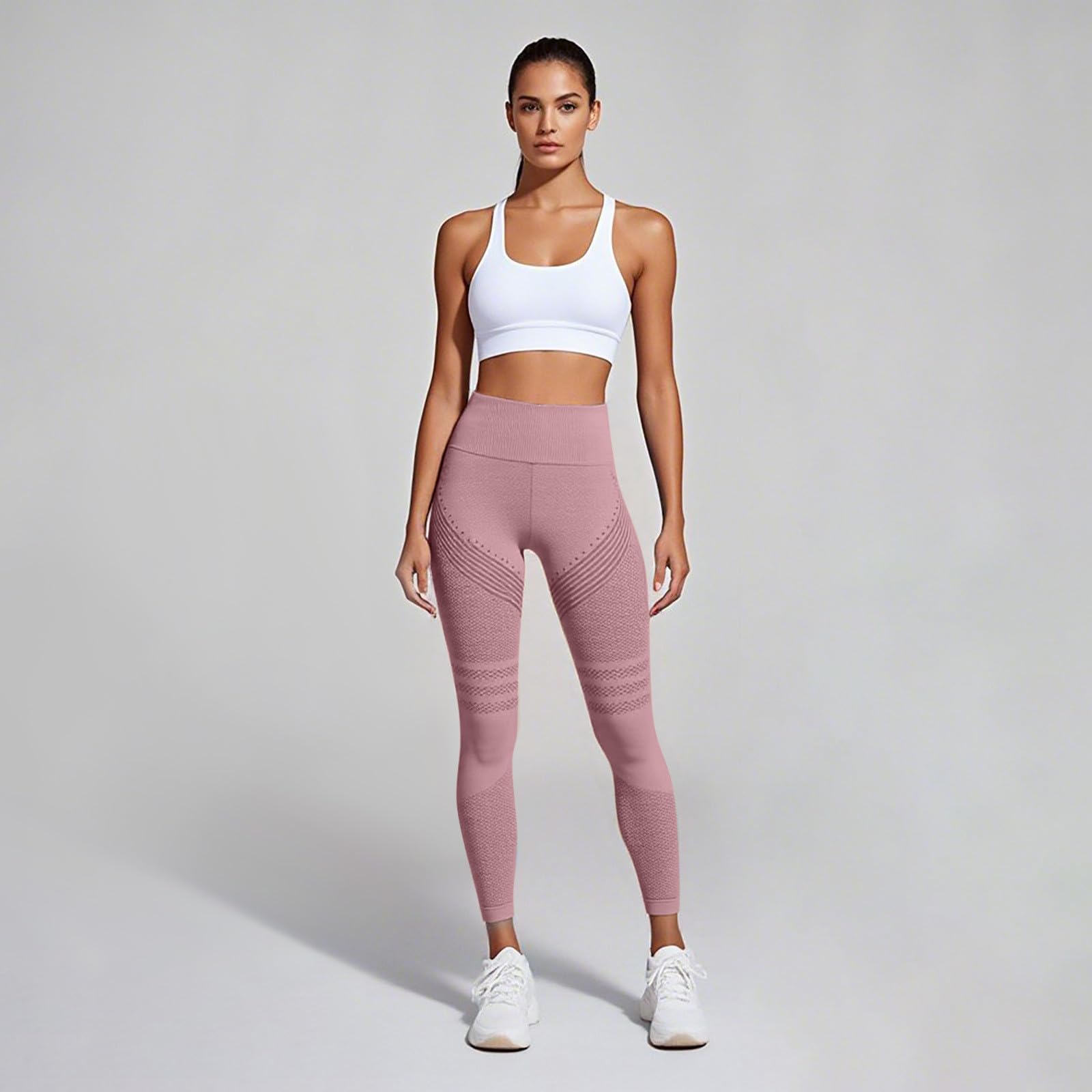 Genérico Leggings de Yoga Elásticos Scrunch Butt Cintura Alta Anticelulíticos Compresivos sin Costuras