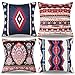 Cuscini Divano Boho Federe Cuscini 45X45 Cuscino Quadrato Righe Geometriche Retrò Copricuscini Nero Blu Rosso Fodere Per Cuscini Etnico Marocchino Esterno Floreale Set Di 4 Salotto Cuscino