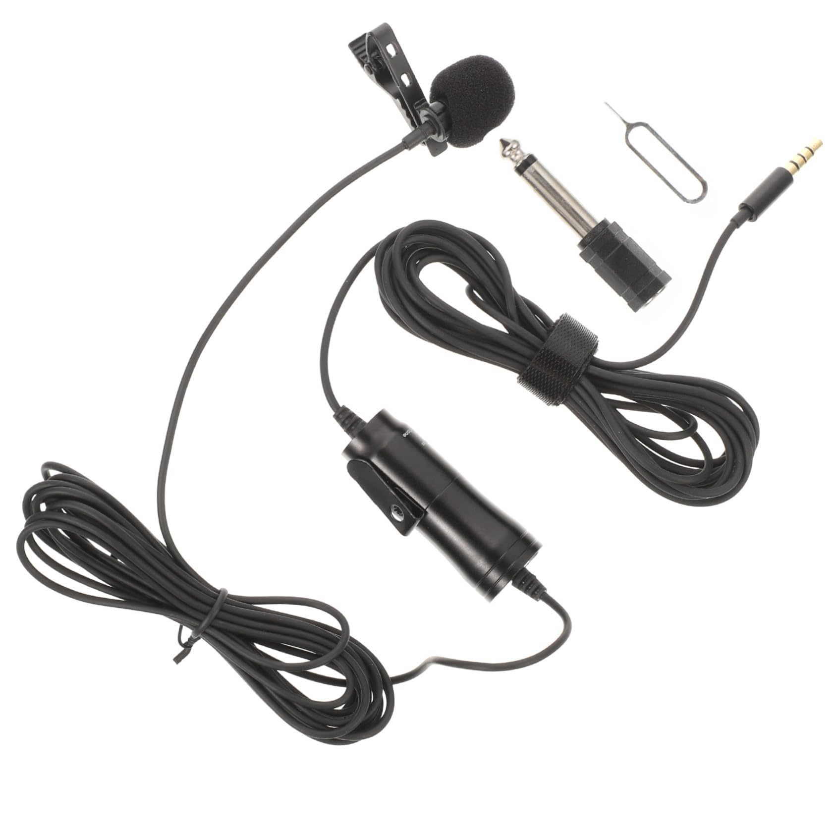 Micrófono de solapa con cable para transmisión limpia libre de ruidos externos 8