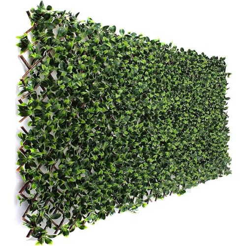 Brigros - Siepe Artificiale Di Traliccio Di Salice 120X30CM Con Foglie Decorative, Siepe Finta Esterno Coprente Ideale Per Balconi E Giardini, Finta Siepe Da Esterno Rotolo