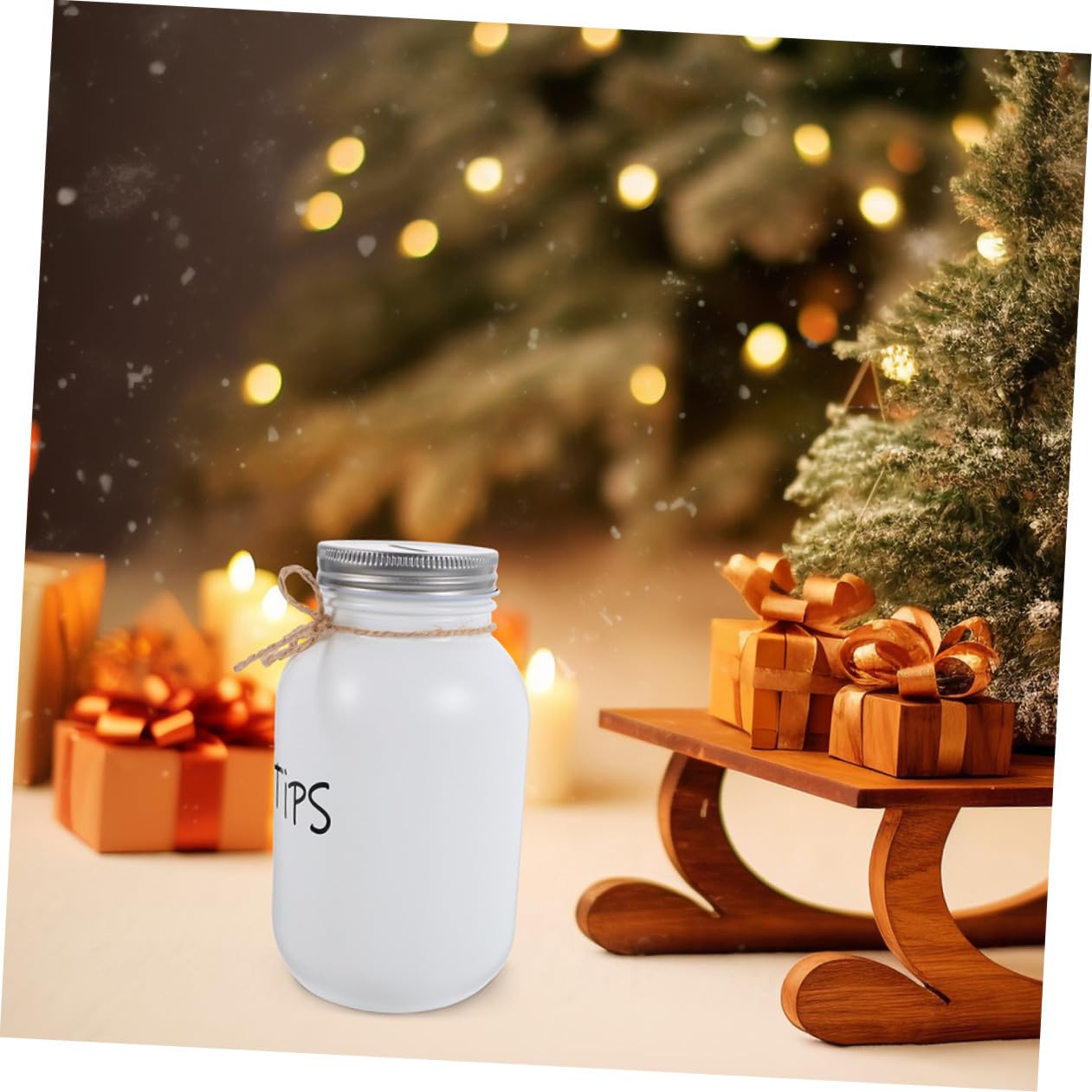 GARVALON Salvadanaio in Vetro 2 Pezzi Capacità 1000ml Vasetti per Mance Decorativi e Portamonete per Bar Ristorante Negozi Design Semplice e Creativo