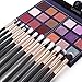 UCANBE Pro Eyeshadow Palette With 12pcs Makeup Brushes Set Matte Shimmer Eye Shadow Pallete Ultra Pigmented Natural Waterproof Long Lasting Powder Cosmetics Set (Set 1)
