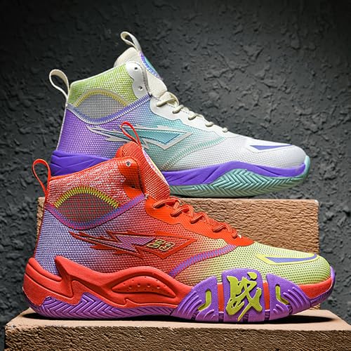 Mens Basketball Shoes Womens High Top Breathable Sneakers Fashion Non Slip Outdoor Sport Shoes Volleyball Shoes3