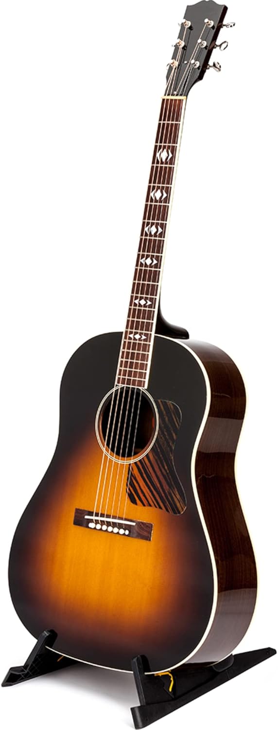 Lumintrail Hercules Guitar Stand, GS200B EZPack Electric and Acoustic Guitar Stand, Hercules Folding Portable Guitar Stand with Rubber Contacts that Protects Guitar, with a Cleaning Cloth