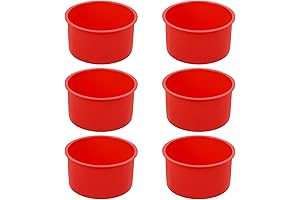 4 Inch Round Non-Stick Silicone Mini Cake Molds (Set of 6)