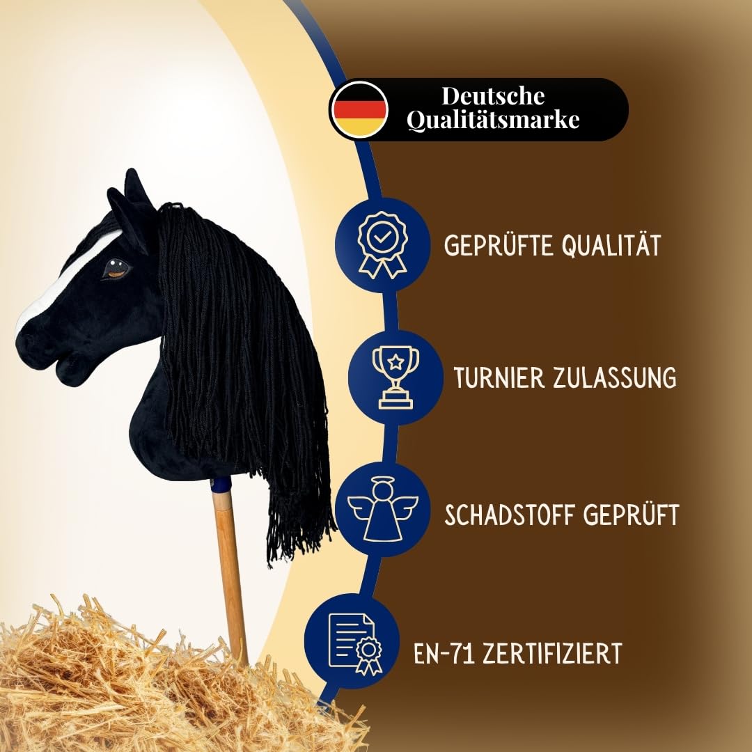 Hobby Horse konie dla dziewcząt, prezent -A3 - koń na kijku i hobby akcesoria do konia - zestaw zabawek dla hobbystów z koniem na kiju, hobby, konia hobby, koń i stajnia dla hobbystów