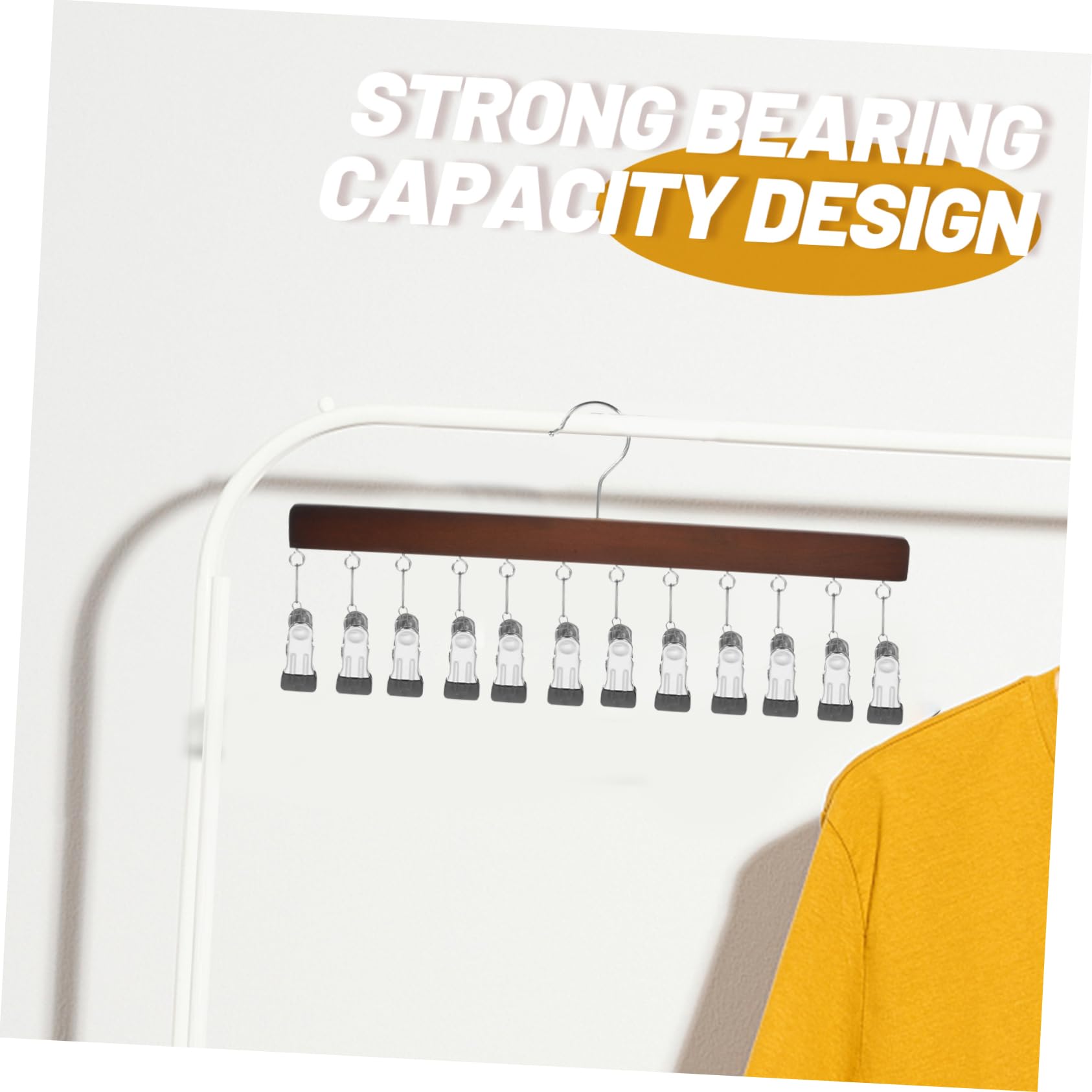 OUNONA Multi Clip Clothes Storage Hanger Clip Solid Organizer for Caps Socks Garments Vintage Saving Drying Rack Lightweight Portable Clothes Hanger