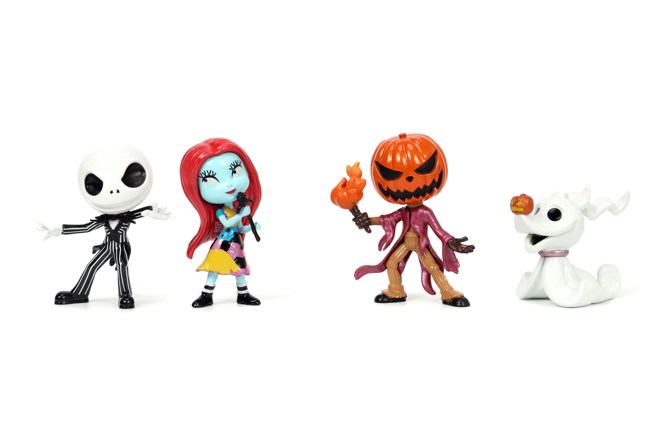 Jada - Set of 4 Nightmare Before Christmas Nanofigures, Metalic, 4 cm, Collectables, Official Disney License (253075005)