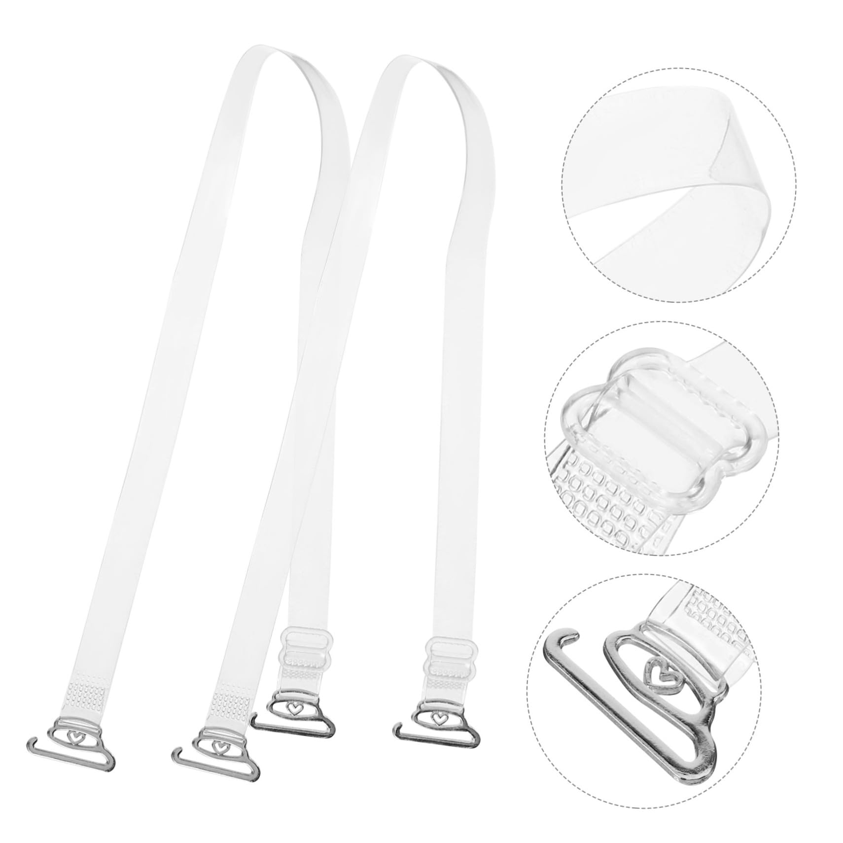 100piezas Tirantes De Sujetador Invisibles Ajustables y Antideslizantes Transparentes Para Mujer Compatible Vestidos Sin Tirantes