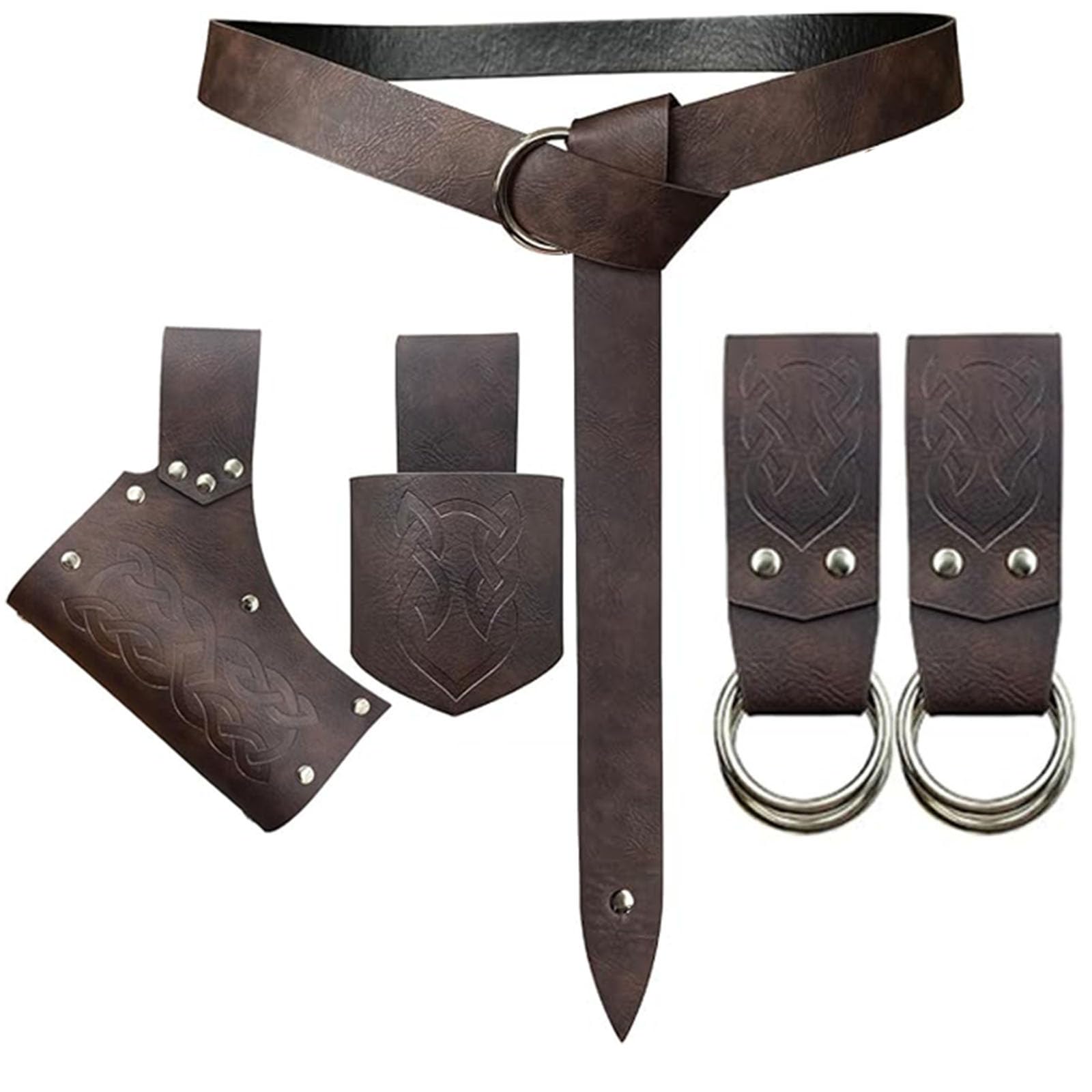 Renaissance Costume Retro Belt Keyring Hook Sword Frog Skirt Hikes Viking Belt Horn Holster Medieval Festival Accessories