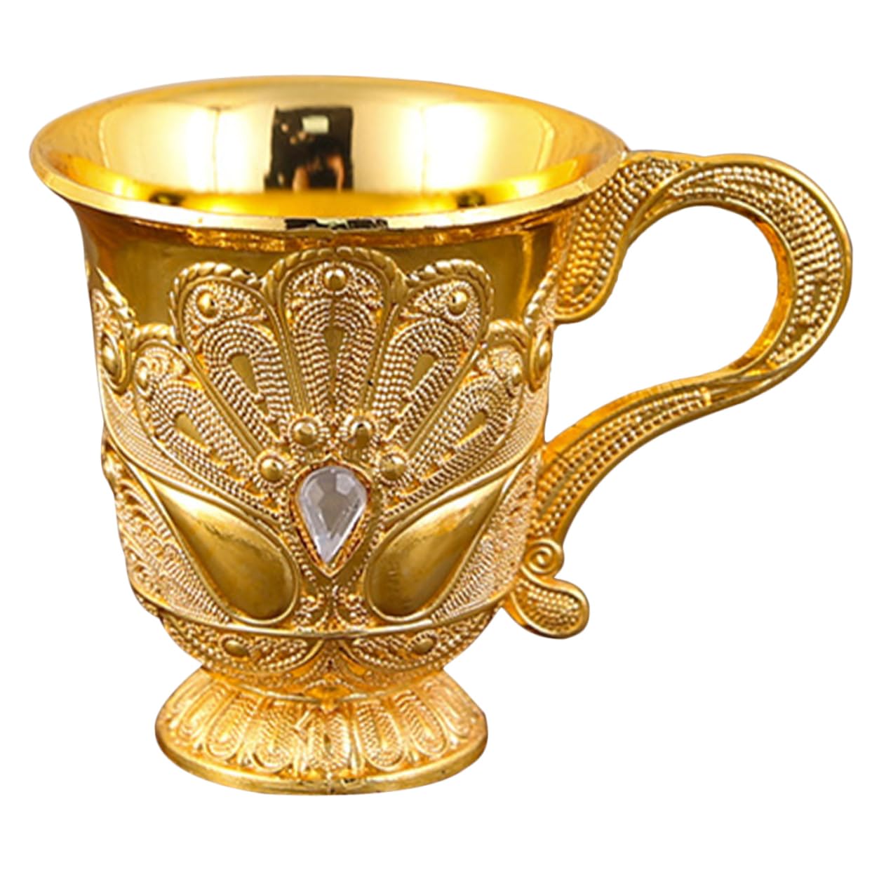 Cabilock Retro Design Wine Goblet Vintage High Grade Liquor Cup for Parties Weddings and Home Decor Peacock Pattern Elegant Drinkware for Wine Lovers