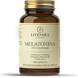 Melatonina + Triptofano + Vitaminas 120 Cápsulas - Livenera Nutrition