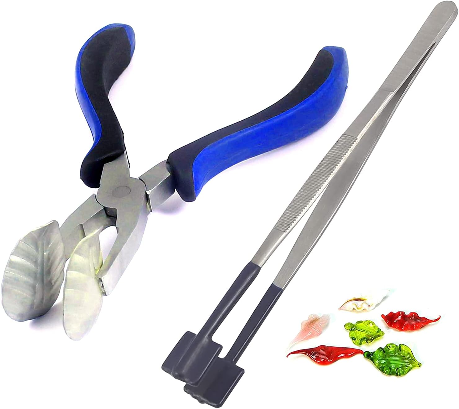 Pack Of 1 Masher Pliers Tweezer Pvc and 1 Leaf Mashing Pliers for Glass Work