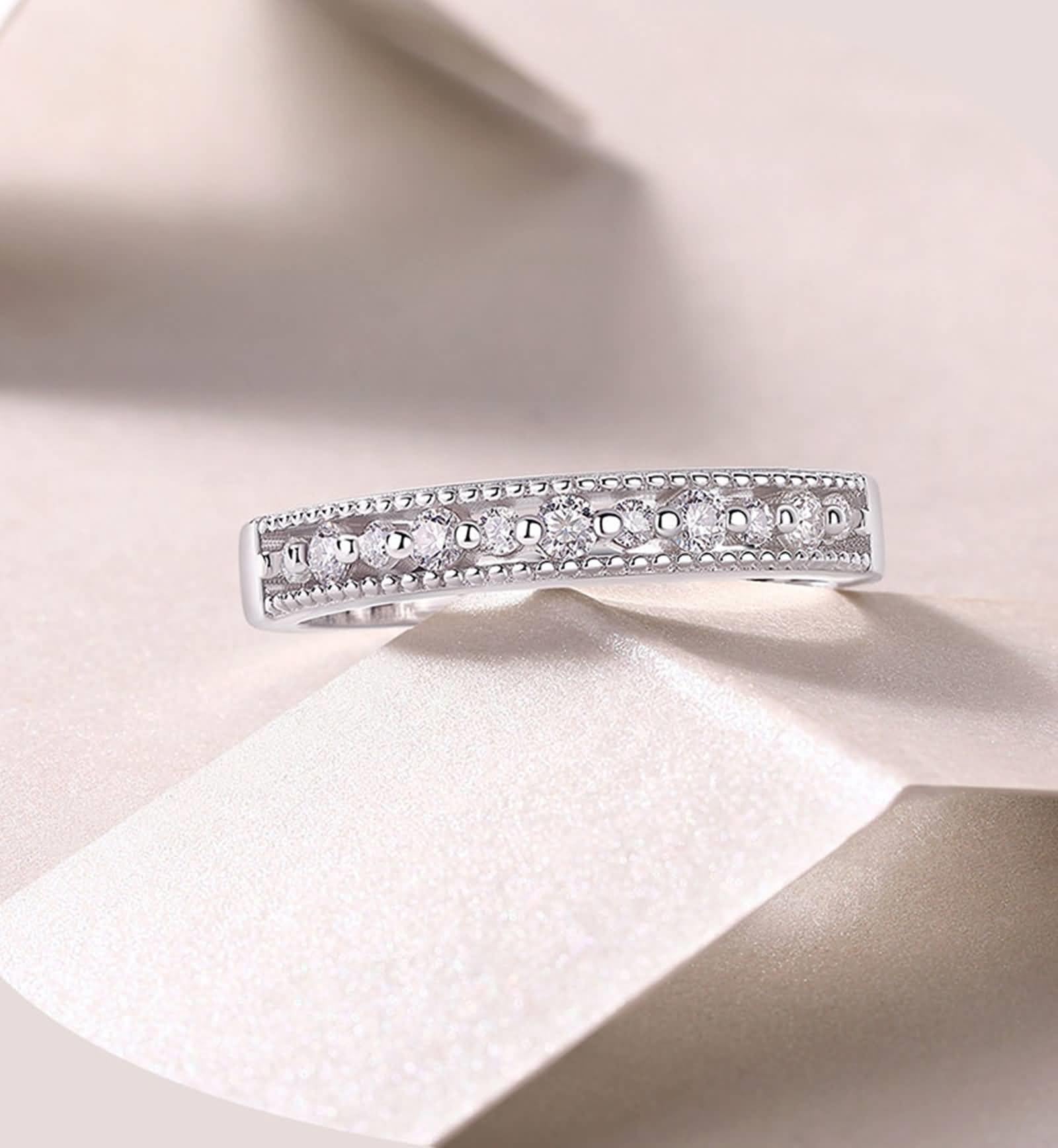 Moissanite pierścionek z białego złota, pierścionek ślubny, damski, z prawdziwego złota, pierścionek zaręczynowy z moissanite, dla kobiet