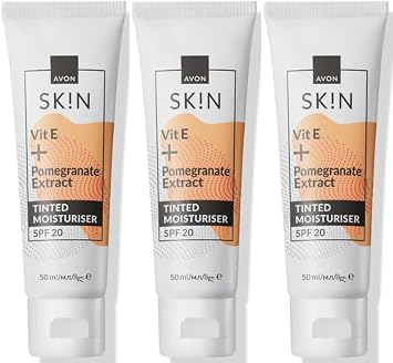 Pack of 3 SK!N Radiance Tinted Facial Day Moisturising Cream SPF20 for normal skin, 50ml tubes