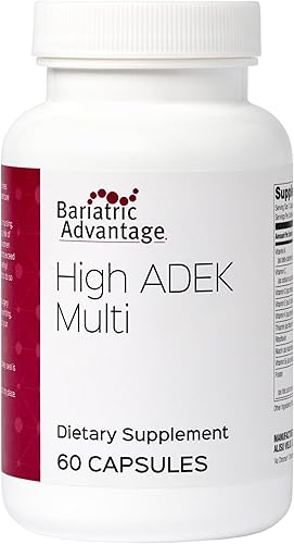 Bariatric Advantage High ADEK Multi - para pacientes con cirugía bariátrica - Multivitamínico con vitaminas A, D, E, K y minerales traza - 100%+ DV