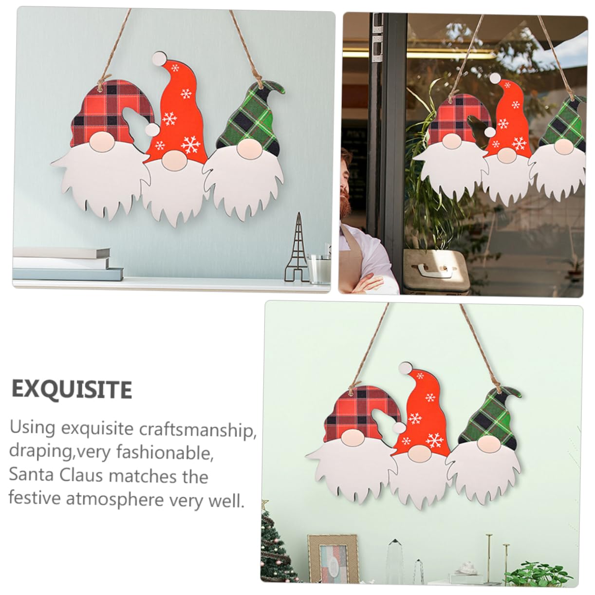 MAGICLULU 7 Sätze Hausnummer Festival Tür Außenschild Willkommen Zuhause Banner Weihnachtsschmuck Baumbanner Weihnachts Hängegirlanden Glocken Weihnachtsgläser 2 Stück * 7
