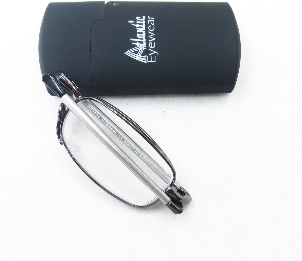 Atlantic Eyewear AE0037 Folding Reading Glasses Gunmetal with Hard case (+1.50)