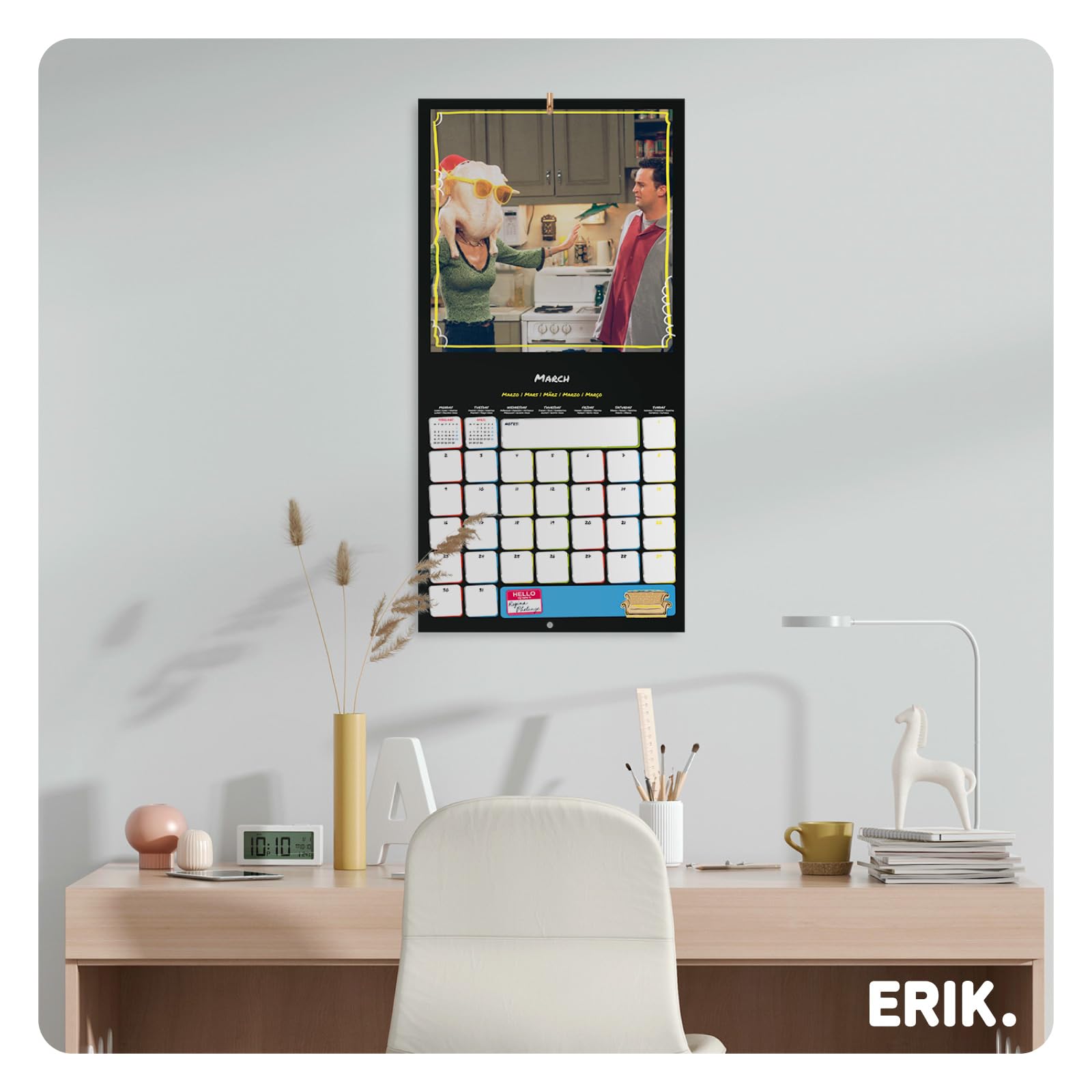 Calendrier Mural 2026 Wicked - 30x60 Cm, Papier 140g, Multilingue (Français Inclus) - De Janvier à Décembre