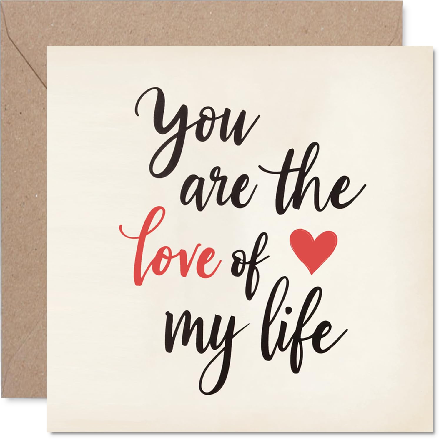Loving Anniversary Card - Love Of My Life - Adorable Happy Anniversary Card for Women Men, 145mm Cute Anniversaries Greeting Cards