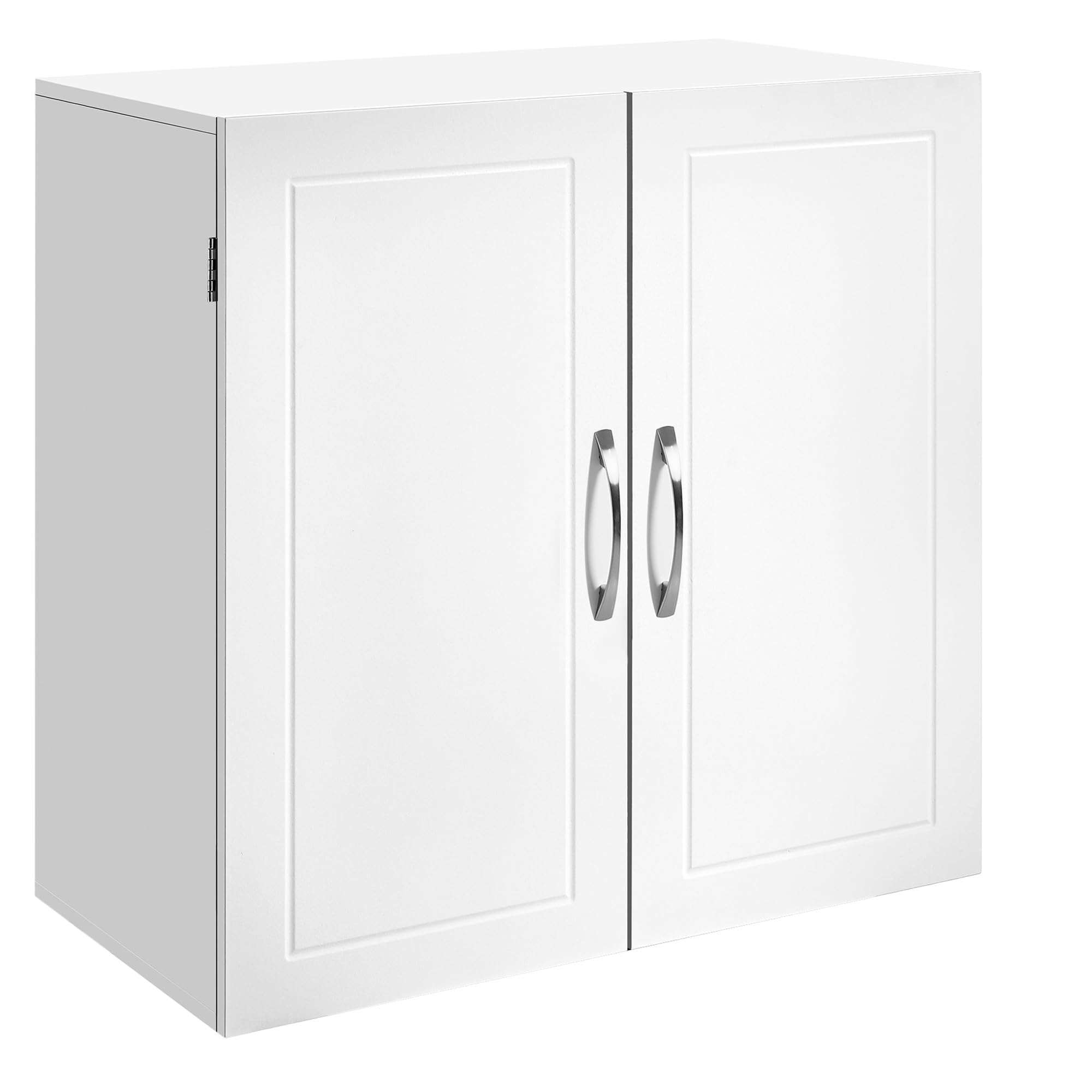 VASAGLE Armoire Murale pour Salle de Bain, Placard de Rangement Mural pour Salle de Bain, 30 x 60 x 60 cm, Armoire à Pharmacie avec Étagères Réglables, Blanc Nuage BBC321W01