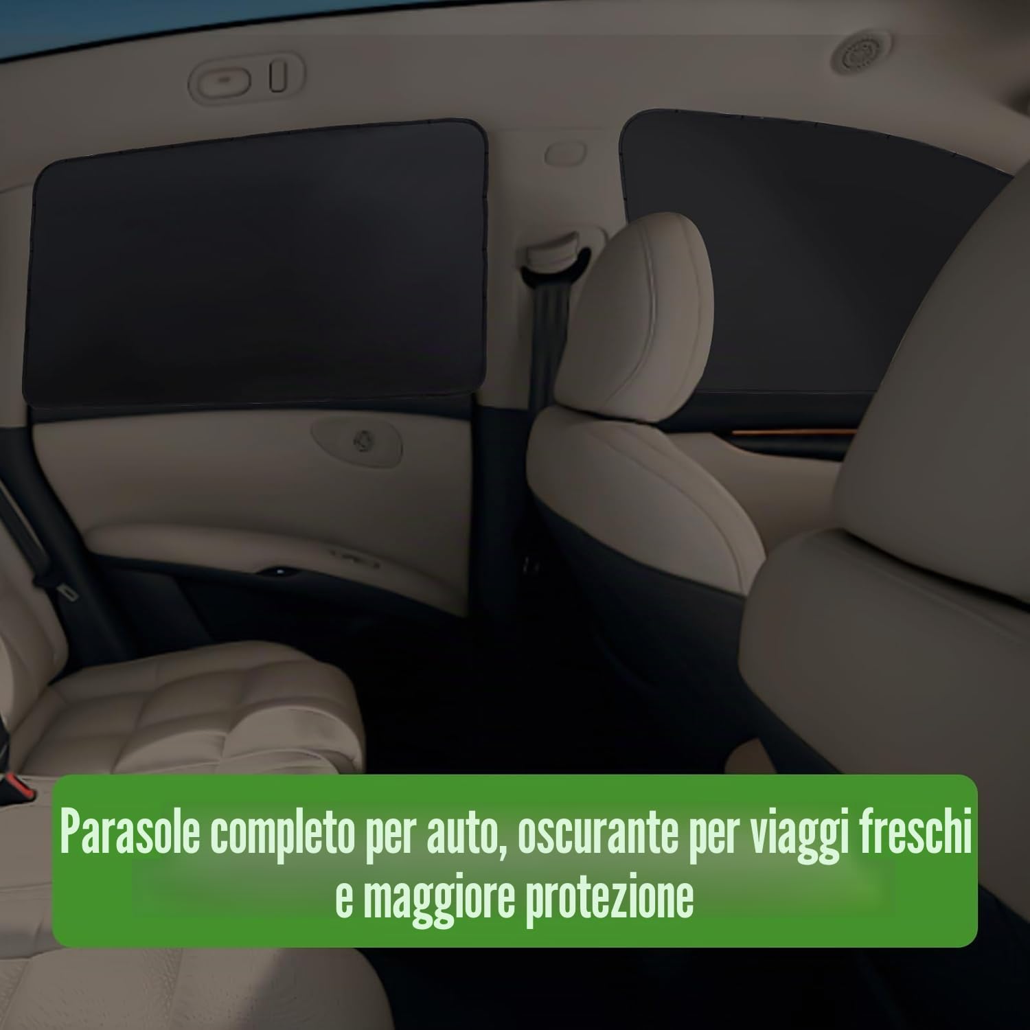 ZATOOTO Tendine Parasole Auto Bambini - Magnetiche per Bebè/Animali Domestici, per Lato Posteriore con Protezione dai Raggi UV e per Privacy, Bianco Argenteo