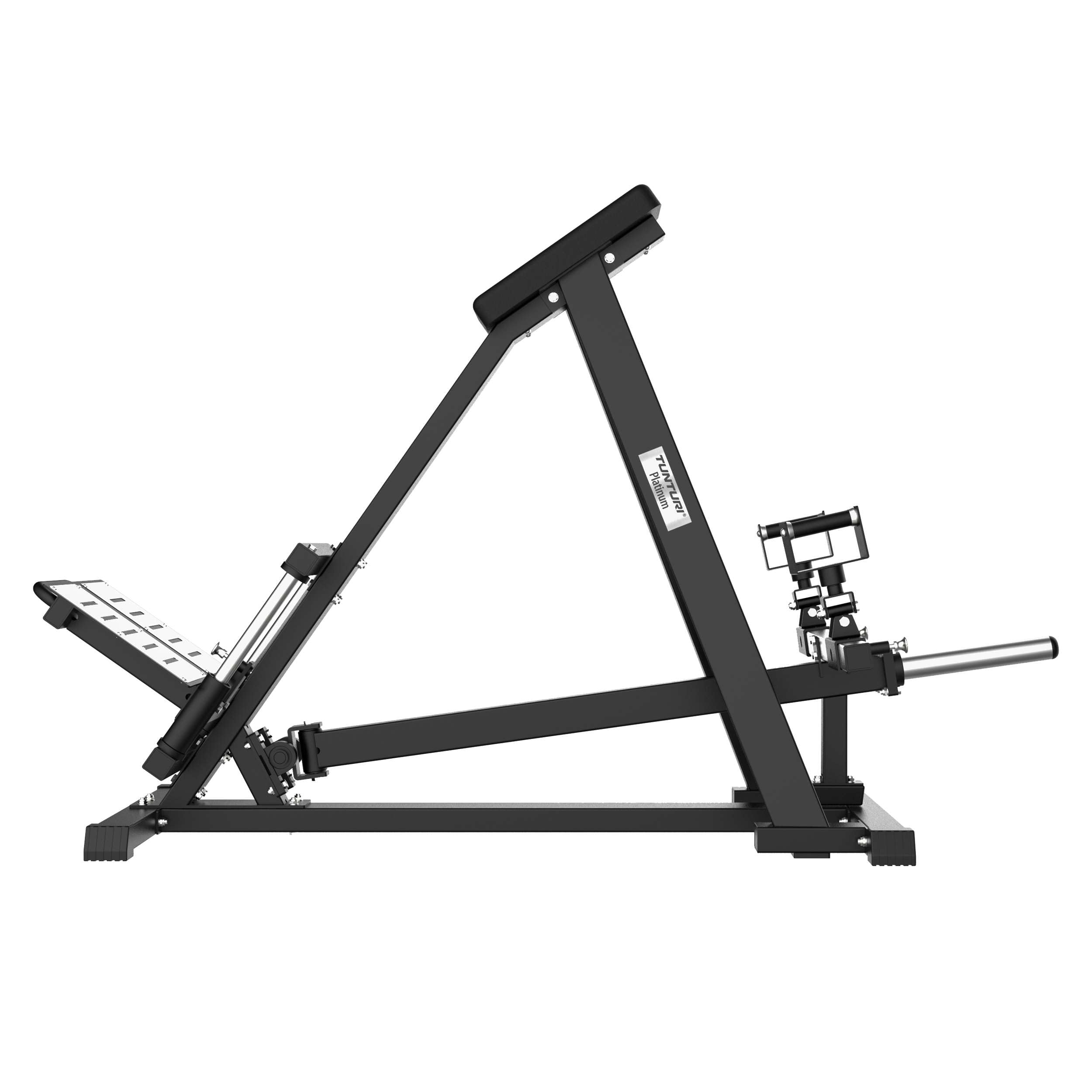 Tunturi Platinum Adjustable T-Bar Row Kraftstation – Fitnessgerät für Rückentraining – Plate Loaded Homegym – Maximal 200 kg Gewicht – V-Serie