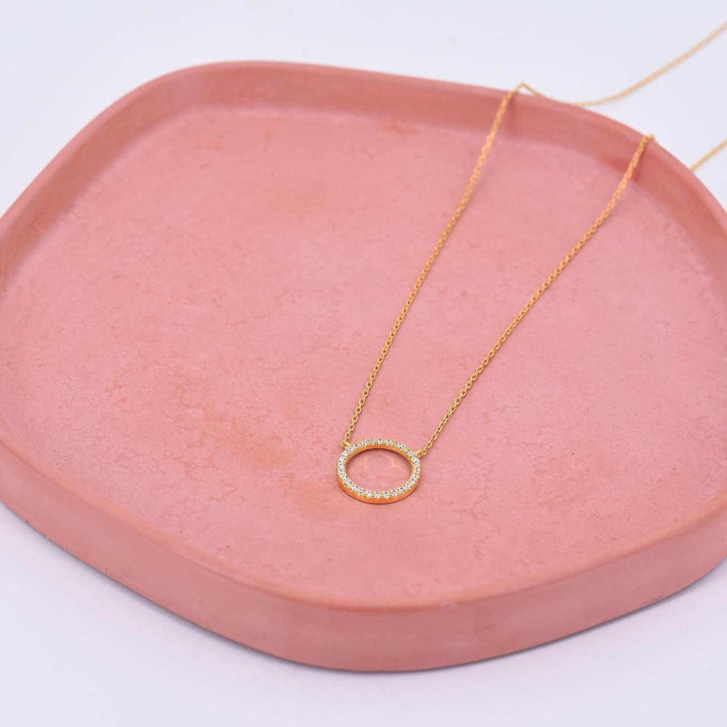 LEMON GRASS Tiny Bead Choker Necklace 18K Gold Plated | Sterling Silver Dainty Gold Ball Necklace 16 Inch with 2'' Extender | Minimal Everyday Wear Jewelry Gift (Circle)