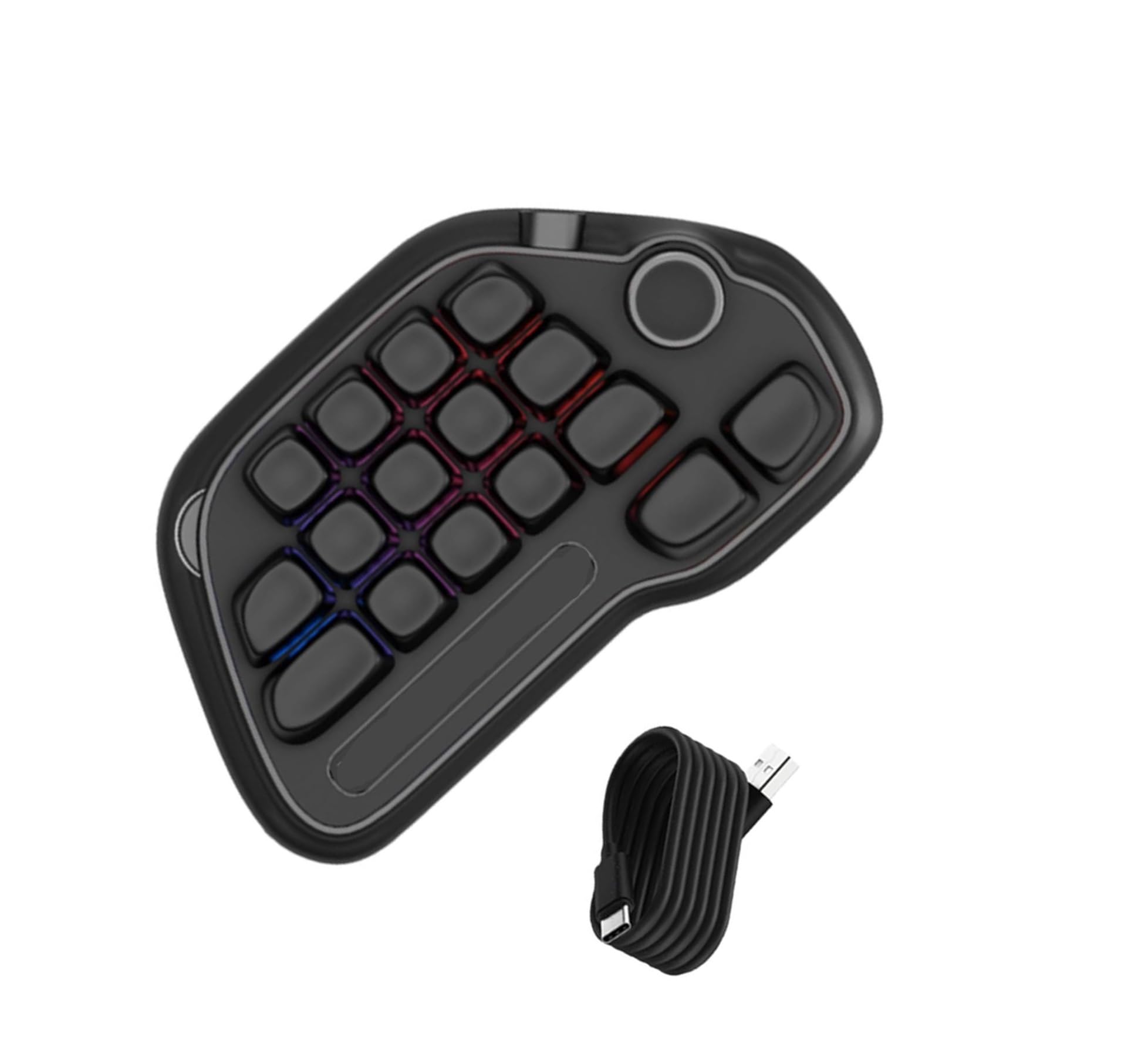 Pavé numérique mécanique à 17 touches via des touches PBT programmables