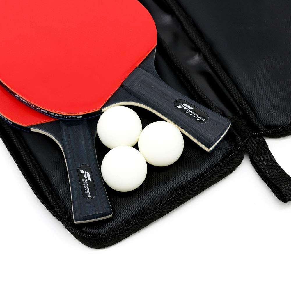 Tischtennis-Set mit Netz | Ping Pong Set mit 2 Schlägern, 3 Bällen und tragbarem Tischtennisnetz | Tischtennisschläger und Bälle mit einziehbarem Netz für Esstisch