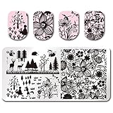 Born Pretty Nail Art Stamp Template Image Plate Tree Flower Animal BP-L011
