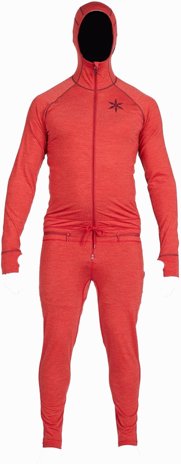 Airblaster Men's Merino Ninja Suit Thermal One-Piece Layer – Warm, Stretchy Base for Skiing & Snowboarding