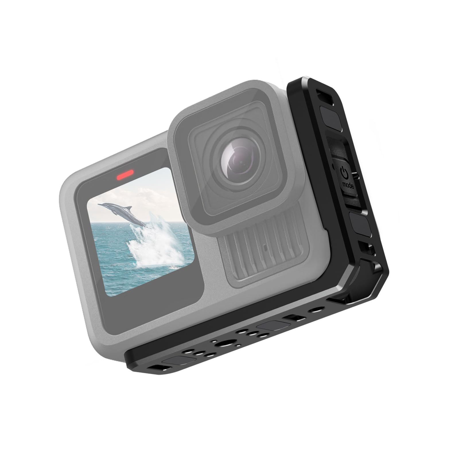 Soporte vertical de aluminio de 90 grados para GoPro Hero 13 12 11 negro, adaptador vertical-horizontal compatible con soporte magnético GoPro