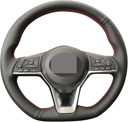 Miniatura 1 de Accesorios para funda de volante de automóvil cosida a mano, para Nissan Kicks X-Trail March Rogue Qashqai 2017 Serena, funda de protección de mango