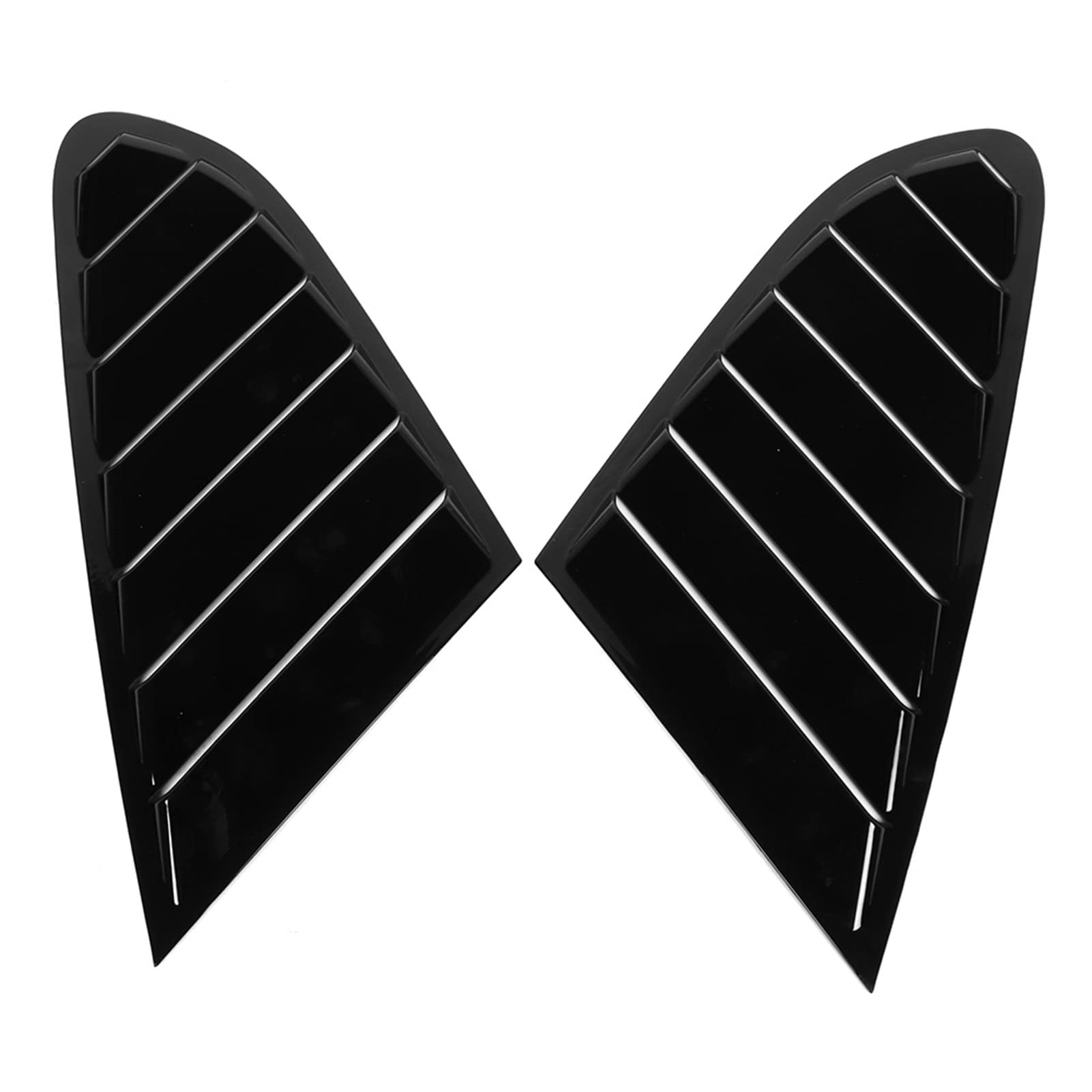 Finitura copertura finestrino laterale compatibile con 2008-2016, sostituzione ventilazione decorativa esterna stile feritoia in ABS nero brillante, set modanatura carrozzeria