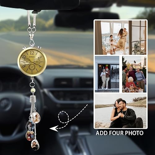 Miniatura 9 de Adornos para colgar en el interior del automóvil, accesorios personalizados para mujeres, hombres, regalo del día de San Valentín para ellaél, marco