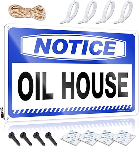 Home Wall Decor Funny Metal Sign Notice Oil House Tin Sign Retro Metal Signs Garage Signs For Men Vintage(30X40CM)
