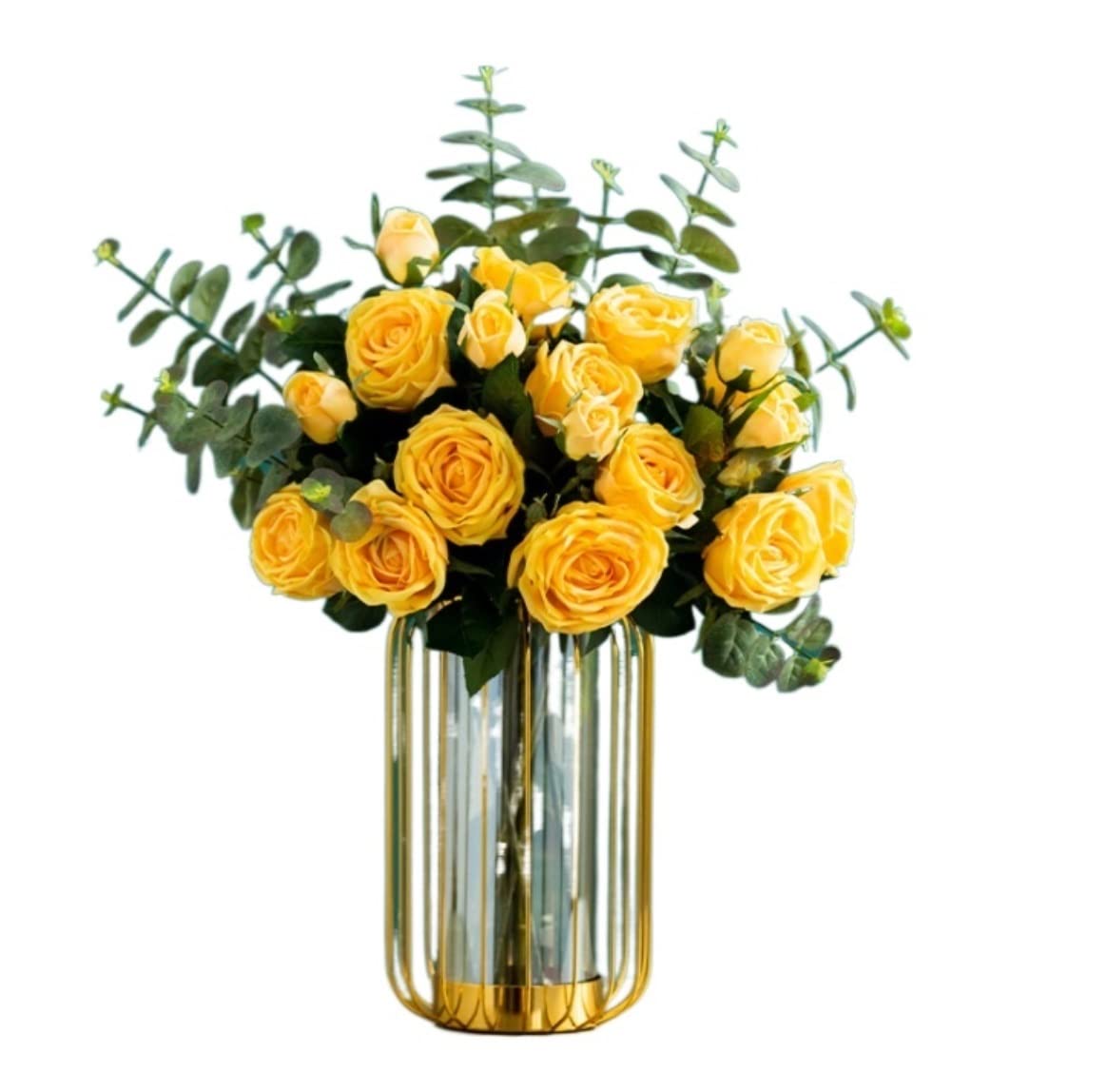 Ngdfgr B 65Cm Artificial Flowers Beautifully In Vase Fake Silk Bouquet Realistic Flower Wedding Decoration ( B),-B