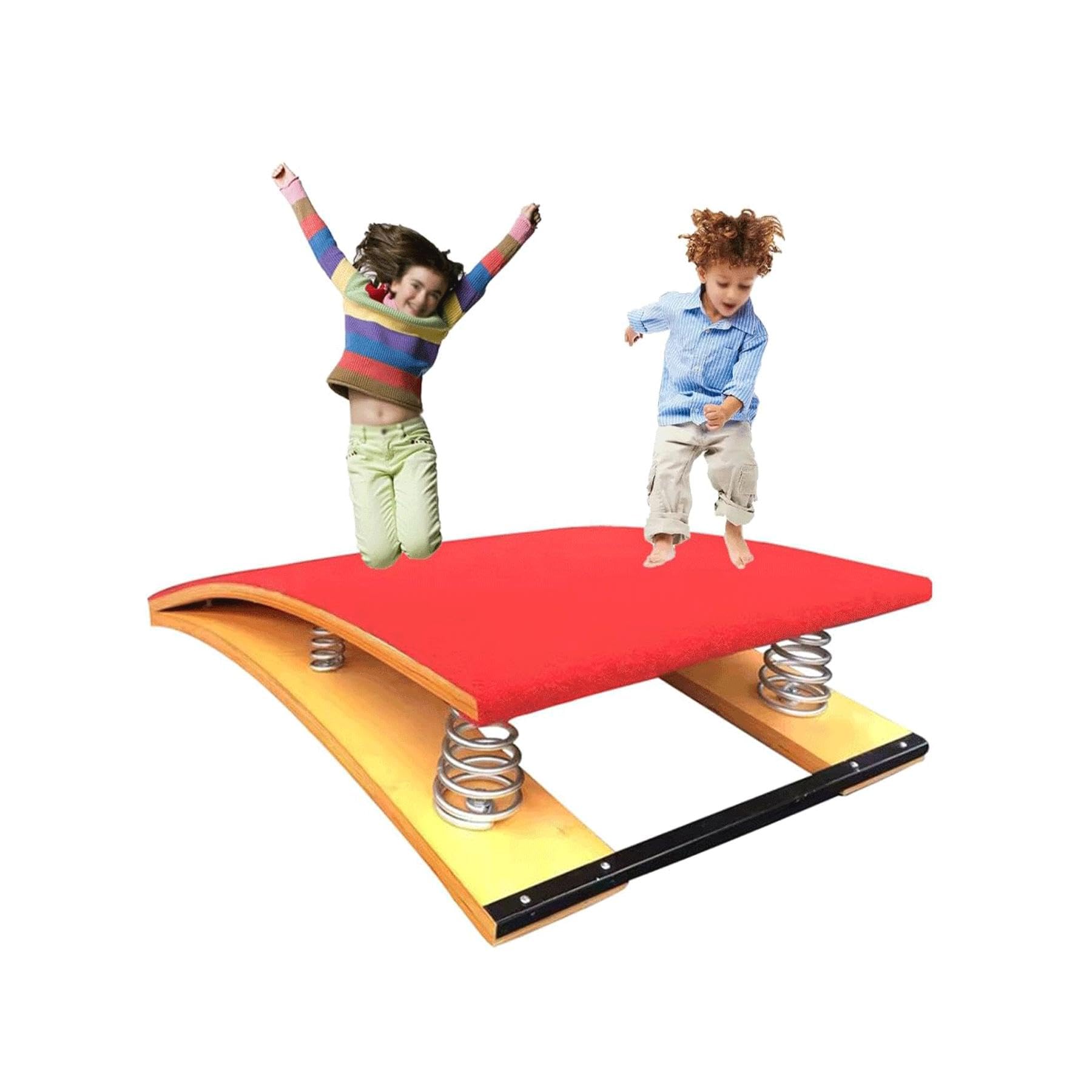 trampolina gimnastyczna, Sprzęt do gimnastyki skokowej Deska ćwiczeń dla dzieci, sprzęt treningu sportowego odpornych na rozdarcia Odpowiednia, użytku w szkołach i klubach sportowych(4 springs/80cm)