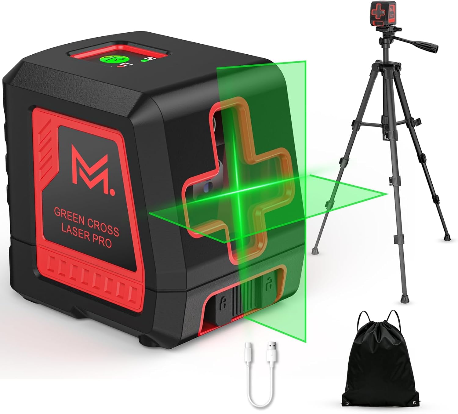 Motovera Laser Level 100ft - Green Cross Line -1