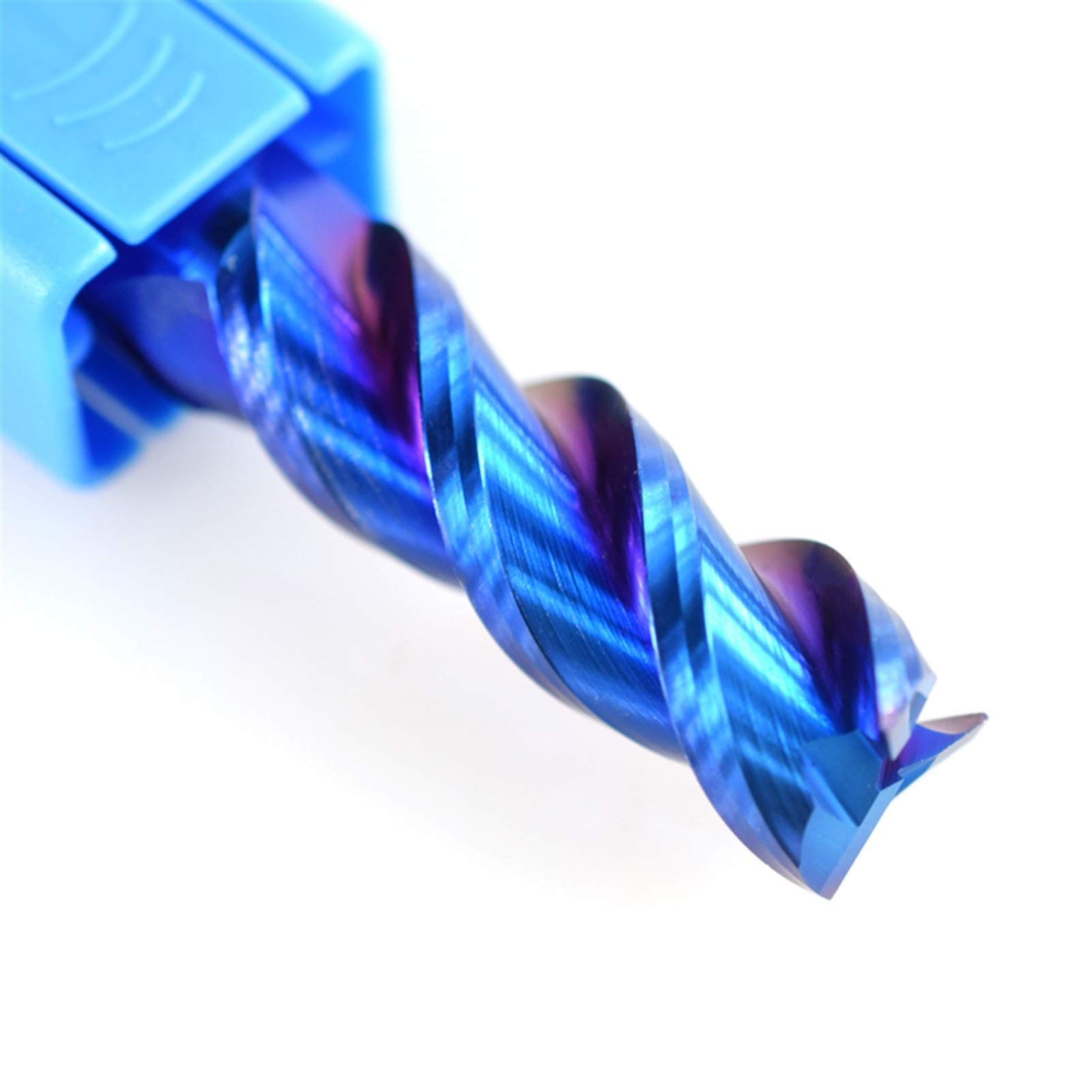 Frezy walcowo-czołowe, frezy CNC, Trzpień 1-12 mm Powlekane na niebiesko 3-ostrzowe frezy z węglików spiekanych Frez do cięcia aluminium Frez spiralny Frez palcowy CNC 1 szt., akcesoria do narzędzi dl