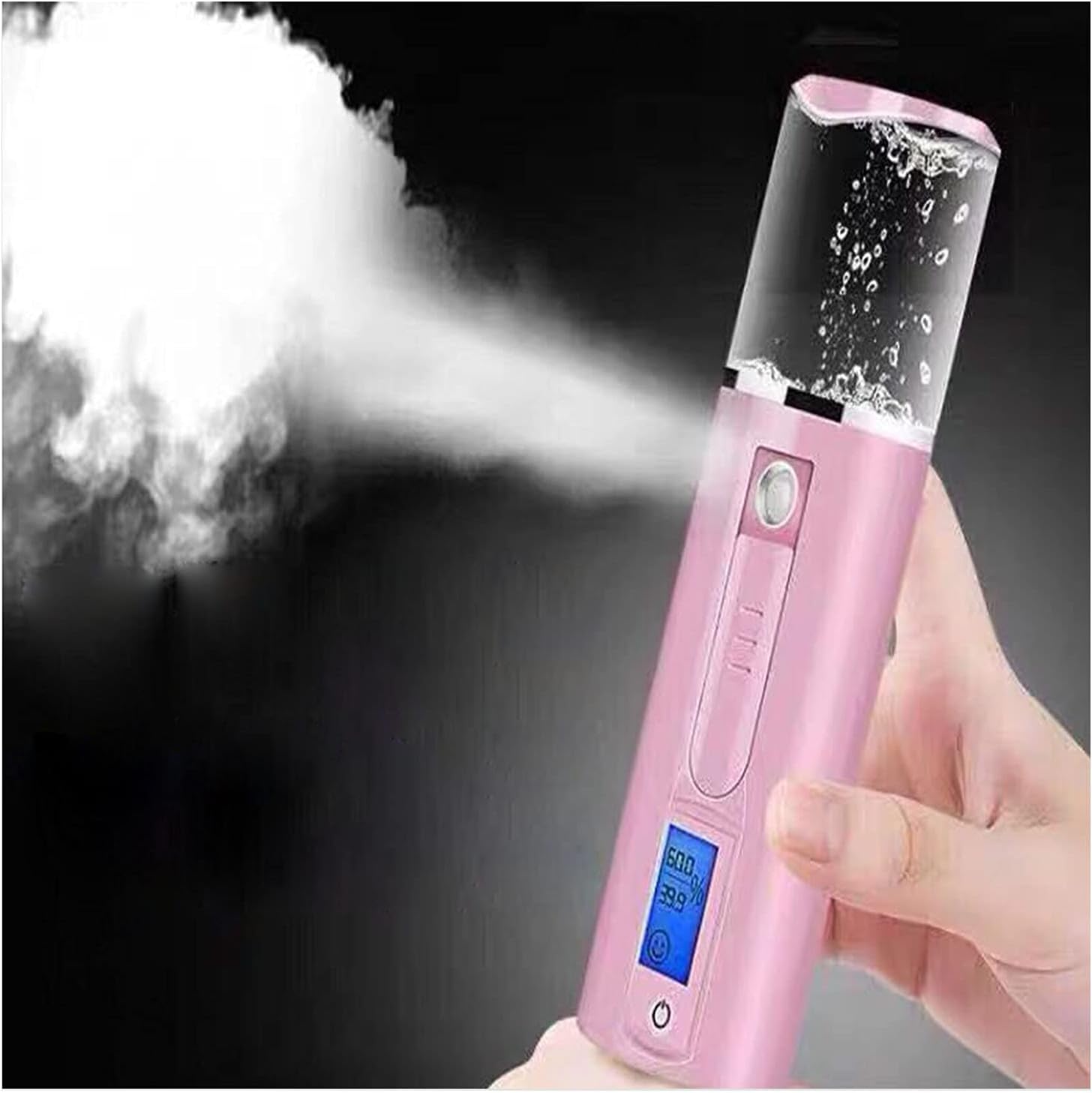Nano Facial Spray Nano Face Steamer, Portable Moisturizing Sprayer, Mini Sprayer, Moisturizing Eyelash Extension and Makeup(Color:Pink)